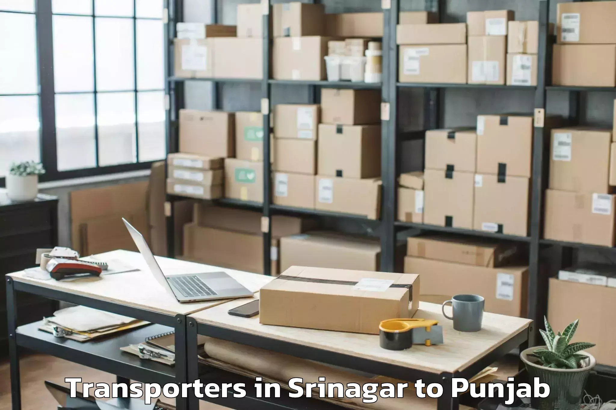 Top Srinagar to Khadur Sahib Transporters Available